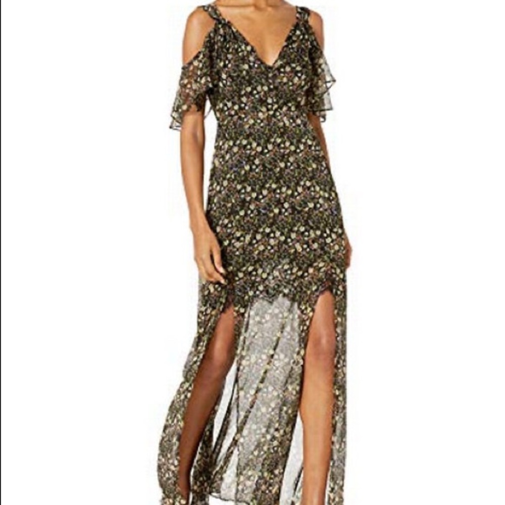 French Connection Dress Black Multi Floral